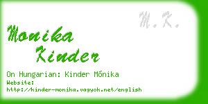 monika kinder business card