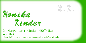 monika kinder business card